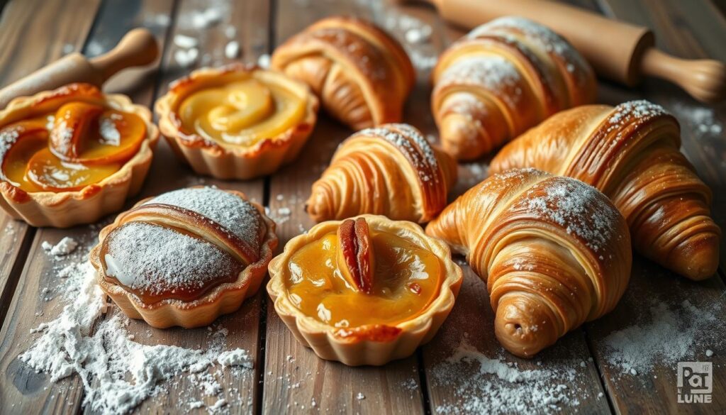 baked french pastries